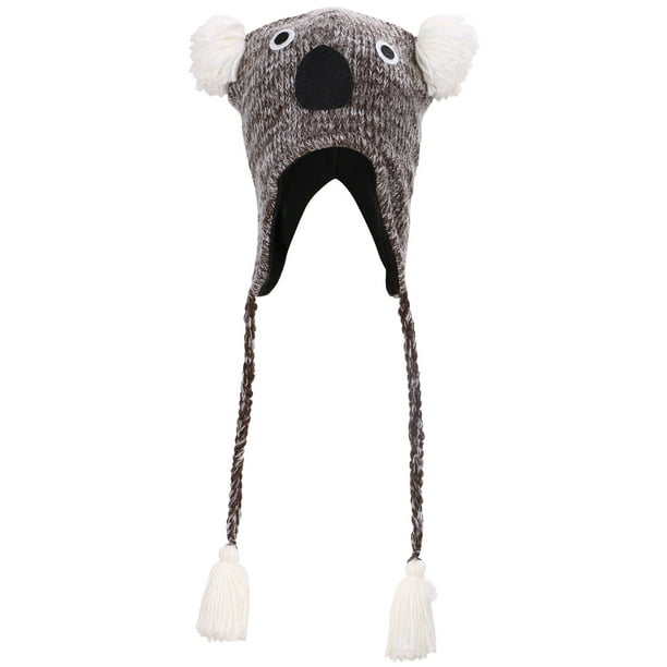 Simplicity Adult Knit Animal Cap with Ear Flaps and Fleece Lining