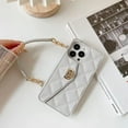 thumbnail image 3 of for iPhone 14 Pro Max Wallet Case ,Crossbody Phone Case with Lanyard Strap Cute Wallet Case Flip Folio Credit Card Holder Soft Silicone Girls Lady Handbag Case for iPhone 14 Pro Max Gray, 3 of 14