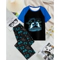 thumbnail image 6 of Fiodrimy Boys Pajamas Little Big Boys Short Sleeves and Pants Pajamas 2-Piece Pjs Set Kids Sleepwear Size 8-14, 6 of 7