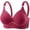 Red, variant on Push up Bras for Seniors Women No Underwire Full Coverage Bra Comfort Wireless Anti-Sagging Breathable Bralettes Red 38