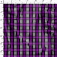 thumbnail image 3 of Soimoi Tissu en Rayonne Violet Tissu à Carreaux Imprimés au Mètre 42 Pouces de Large, 3 of 5