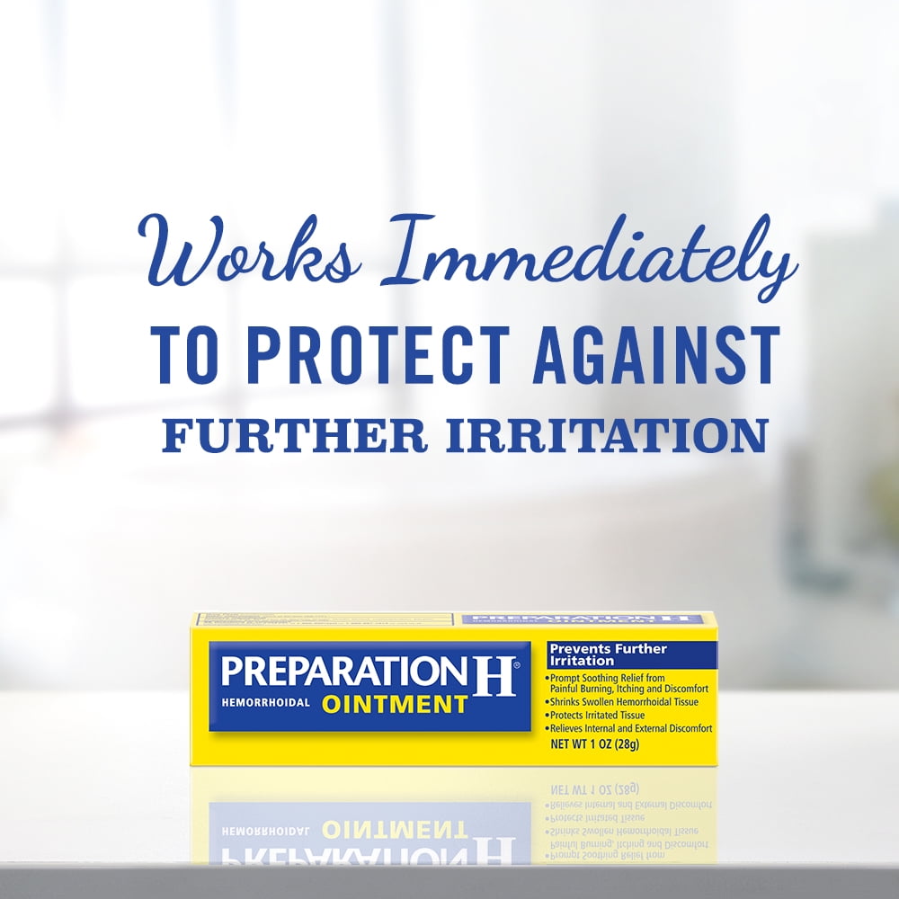 Preparation H Hemorrhoid Symptom Treatment Ointment (1.0 Ounce), Itching, Burning & Discomfort Relief, Tube