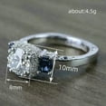 thumbnail image 4 of K-KED Elegant 925 Silver Filled Ring Cubic Zircon Women Wedding Delicate Jewelry Ring Sz 6-10-8, 4 of 5