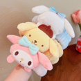 thumbnail image 3 of Ruunjoy moda Kawaii yugui perro My Melody Kuromi felpa diadema con lazo Sanrio Anime lindo maquillaje lavado pelo anillo accesorios para el cabello, 3 of 4
