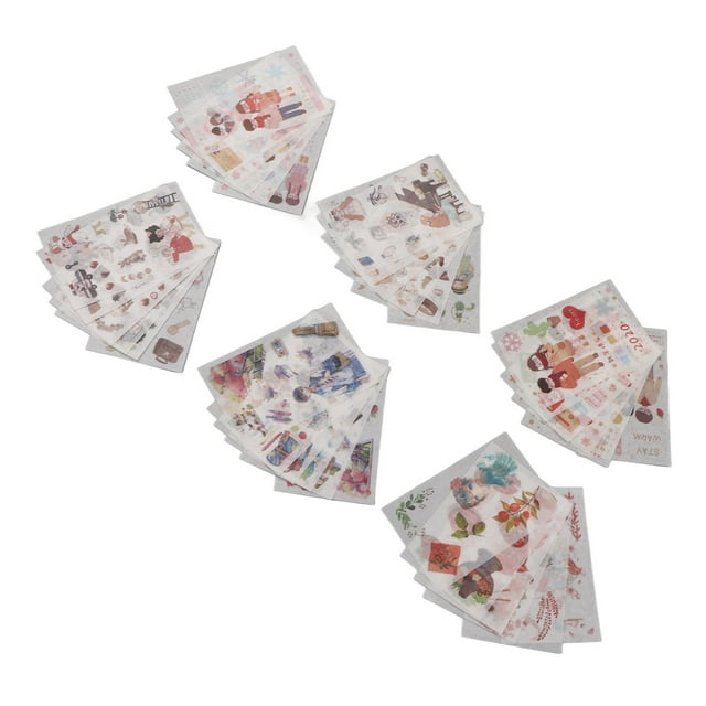 Pegatinas para álbumes de recortes, 36 hojas de papel para álbumes de recortes, pegatinas de papel japonés, pegatinas de papel japonés, instalación sencilla