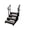 Espresso/Black, variant on Confer Plastics SSS364B 36 in. 4 Tread Spa Step, Black