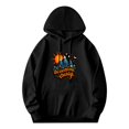 thumbnail image 3 of Women's Long Sleeve Hoodie Pullover Sweatshirt with Pockets - Colorful Adventure Design with Sun Mountains & Birds, 3 of 7