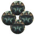 thumbnail image 5 of WOBOGO Black Cat Haunted House Round Placemats Set of 1 Heat Resistant Washable Kitchen Table Decorations 15.4in, 5 of 7