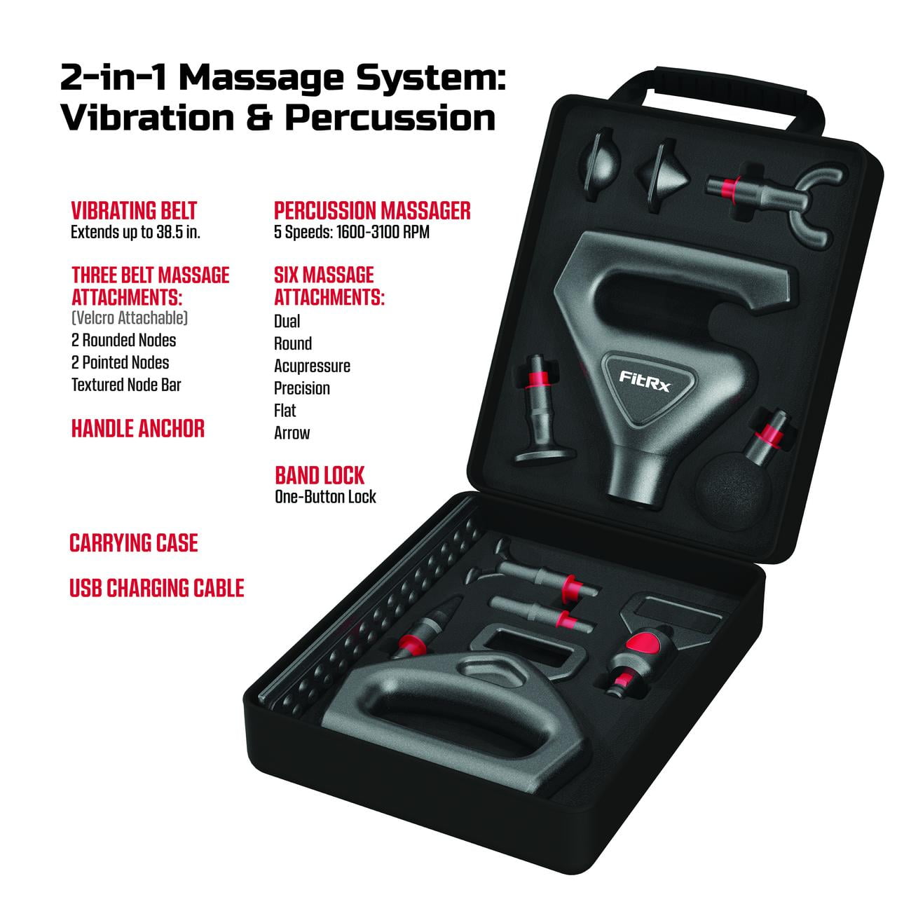 2-in-1 Full Body Vibrating Massage Belt and Percussion Massage Gun