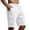 White_004, variant on Domuza Mens Linen Cargo Shorts Casual Drawstring Shorts Relaxed Fit Summer Beach Shorts with Pockets White 2XL