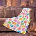 thumbnail image 6 of Playful Watercolor Gemstones decorative motif Shapes, Playful Food Art Scene, Warm Flannel Blanket for Living Room and Reading Nook, Art Lovers Friendship Gift, Playful Home Decor, 6 of 9
