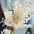 thumbnail image 4 of Artificial Golden Shower Orchid 10pcs 39 Inch Long Stem Dancing Lady Orchid Silk Oncidium for Home Décor Centerpiece Tall Vase DIY Wedding Bouquet(Yellow), 4 of 4