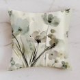 thumbnail image 4 of Fundas de almohada con diseño floral gris y verde azulado, 45,7 x 45,7 cm, diseño de acuarela, para sofá, estilo rústico, abstracto, moderno, juego de 4, 4 of 5