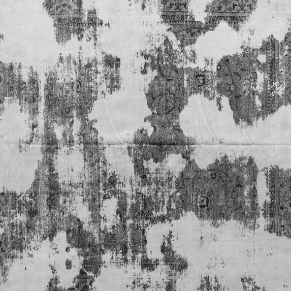 Ahgly Company Indoor Square Abstract Gray Modern Area Rugs, 7' Square