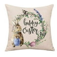 4pcs Easter Rabbit Eggs Throw Pillow Covers New Spring Flowers Tree