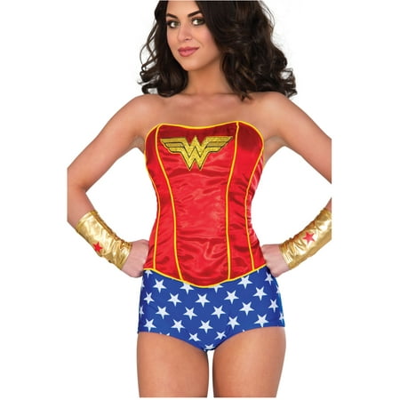 Adult Women's Classic Wonder Woman Sequin Corset Costume