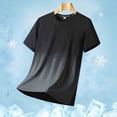 thumbnail image 4 of Workout Shirts for Men Plus Size Cooling Performance T-Shirt Gradient Print Short Sleeve Moisture Wicking Breathable Athletic Tops Size M-5XL, 4 of 5