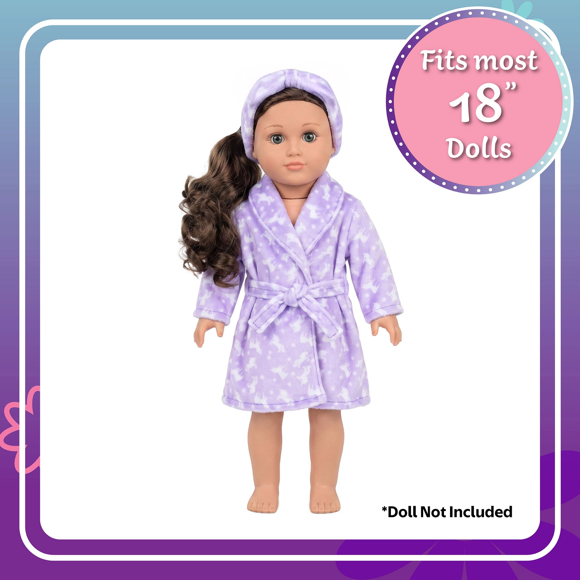 My Life As Unicorn Robe Fashion Set for 18-inch Dolls, 2 Pieces