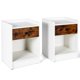 thumbnail image 1 of Set de 2 Mesitas de Noche Costway madera Blanco 43 x 40 x 60 cm, 1 of 10
