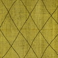 thumbnail image 1 of Ahgly Company Machine Washable Indoor Square Solid Yellow Modern Area Rugs, 6' Square, 1 of 4
