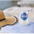 thumbnail image 4 of Nasa Official Meatball Logo 12 oz Stemless Tumbler, Stainless Steel Travel Cup|Lake Tumbler|Insulated with Leak Resistant Slide-Lock Lid, White, 4 of 7