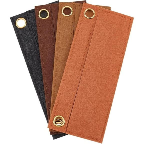 4 Colors Felt Purse Organizer Insert Handbag Divider Insert Inner Pocket Purse Rectangle Mini Envelope Crossbody Conversion Kit with Eyelets Bag In Bag Pouch Insert for DIY Wallet 6.7x2.7 Inch