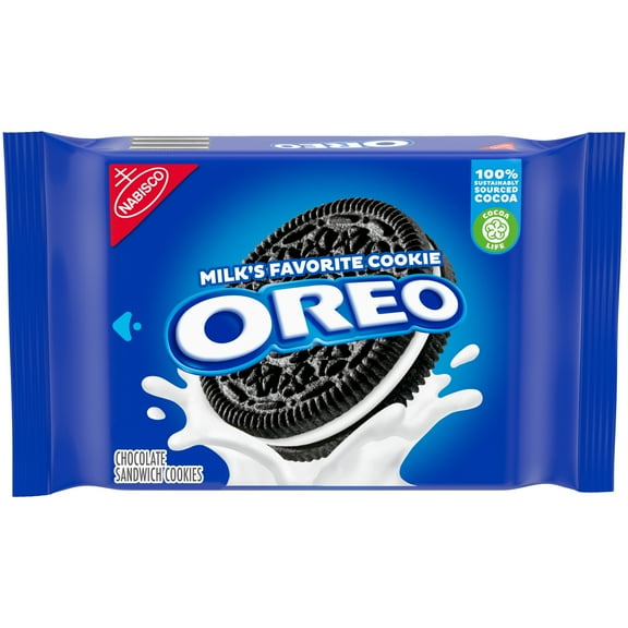OREO Chocolate Sandwich Cookies, Baked, 14.3 oz, Shelf Stable, Plastic Tray
