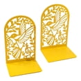 thumbnail image 3 of Sujetalibros de metal, soporte para estante, adorno de escritorio, topes decorativos para libros, para el hogar, la oficina, la sala de estar y la Oro, 3 of 8