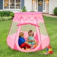 thumbnail image 4 of Costway Kid Outdoor Indoor Princess Play Tent Playhouse Ball Tent Toddler Toys w/ 100 Balls, 4 of 12