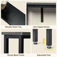 thumbnail image 4 of iRerts 39.4" Narrow Console Sofa Table, Small Entryway Table Side Table, 2 Power Outlets and 2 USB Ports, Behind Couch Table, Long Entryway Tables for Hallway Bedroom Living Room, Black, 4 of 11