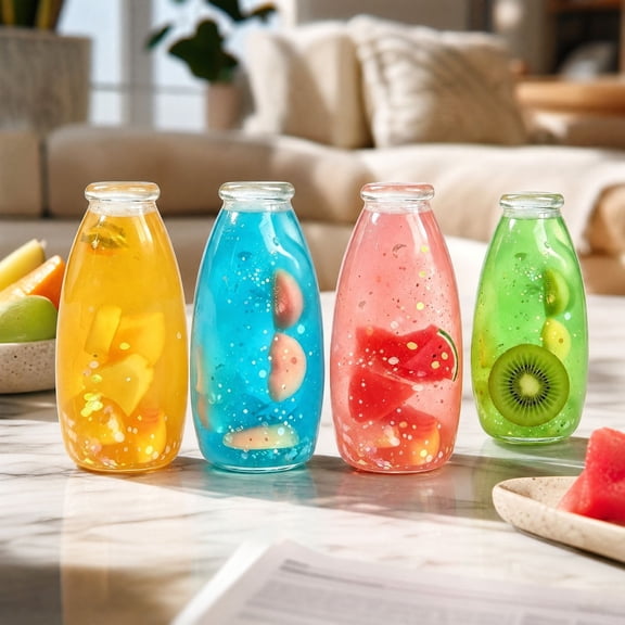 Bottle Shaped Squishy Toy, Slow Rising Stress Relief Fidget Toy, Soft Fruit Themed Sensory Toy for Anxiety Relief, Cute Squeeze Toy for Adults (1 Pc, Random Color)