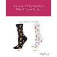 thumbnail image 2 of MeMoi Tropical Drinks Bamboo Blend Crew Socks - Womens - Female, One Size, White, 2 of 7