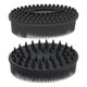 thumbnail image 1 of 2 Piezas Cepillo Corporal de Silicona, Estropajo Corporal de Suave para Limpieza Nutritiva y Exfoliación de tu Piel, Cepillo de Ducha, Duradero y Fácil de Limpiar, Ideal para Baños Masajes (Negro), 1 of 4