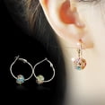 thumbnail image 3 of Pendientes Qarigey aro de tuerca regalo de joyería cumpleaños Cuentas color plateado, 3 of 6