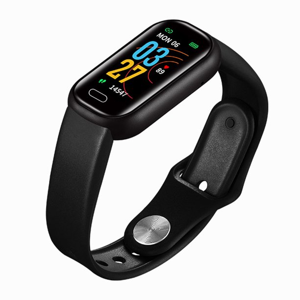 sweethay Reloj deportivo de presión arterial Reloj de con control táctil de sangre 4.0 compatible con Bluetooth Relojes inteligentes negro