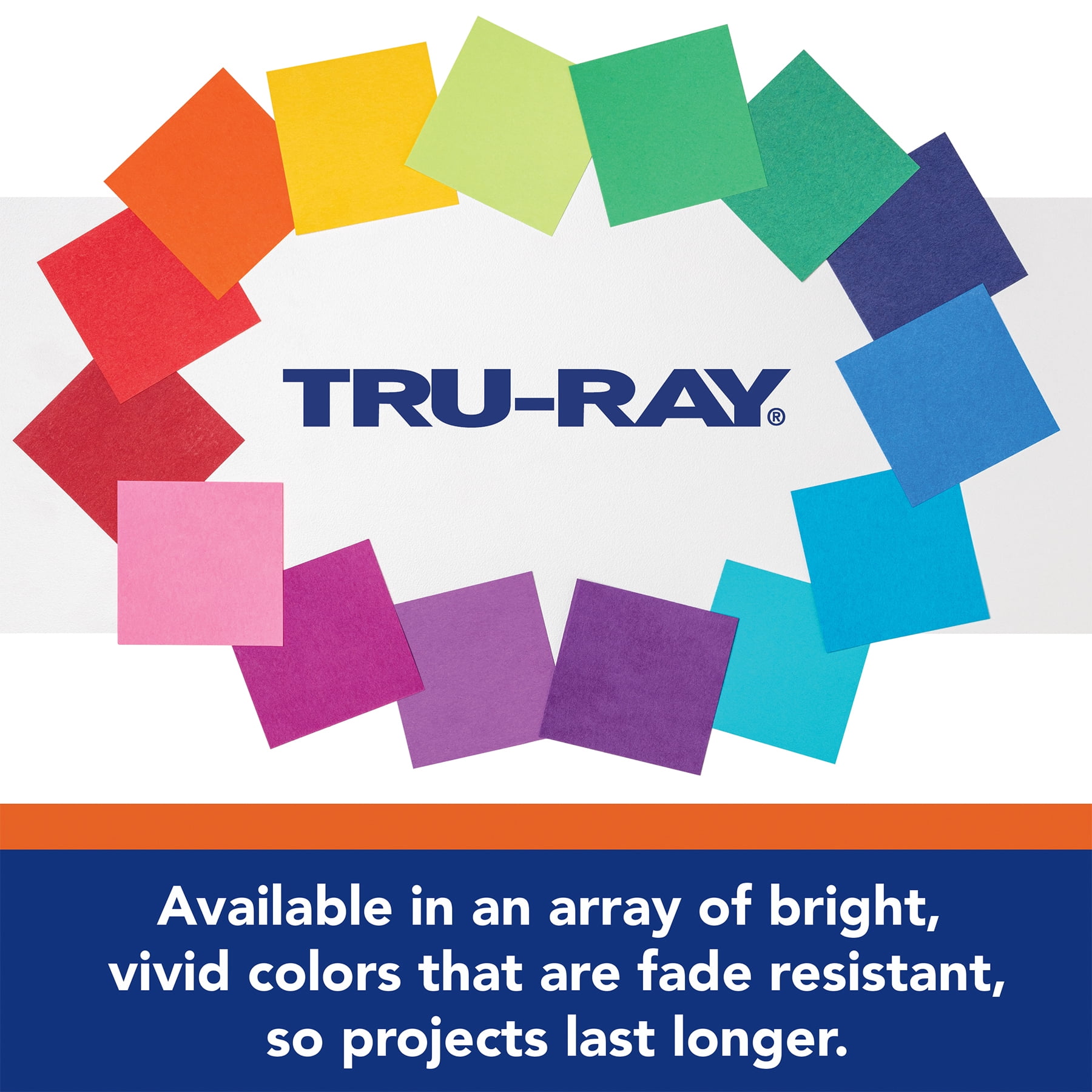 Tru-Ray Construction Paper, Heavyweight, Red, 9" x 12", 50 Sheets Per Pack, 5 Packs