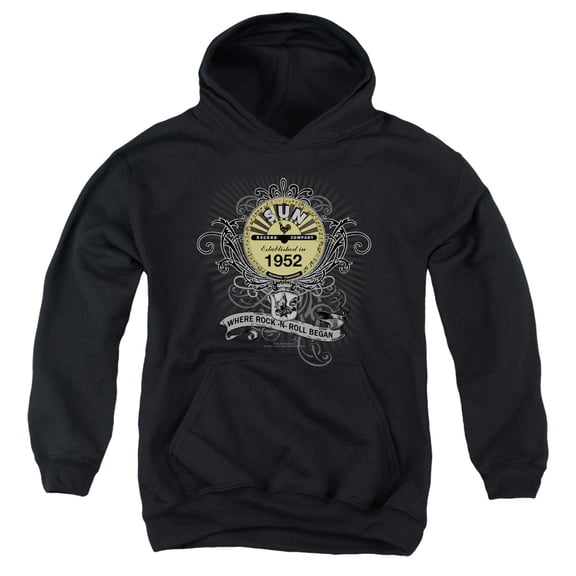 Sun - Rockin Scrolls - Youth Hooded Sweatshirt - Small