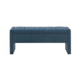 thumbnail image 6 of GZXS 47 Inch Storage Bench, Modern End of Bed Bench in Linen Upholstery, for Living Room/Entryway/Dorm, Navy Blue, 6 of 9