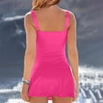 thumbnail image 4 of Womens Tankini Bathing Suits Womens Swimsuits 2 Piece Women Two Piece Tankini Swimsuits with Skirt Vintage High Waisted Bathing Suits Push Up Swimdress Features:, 4 of 4