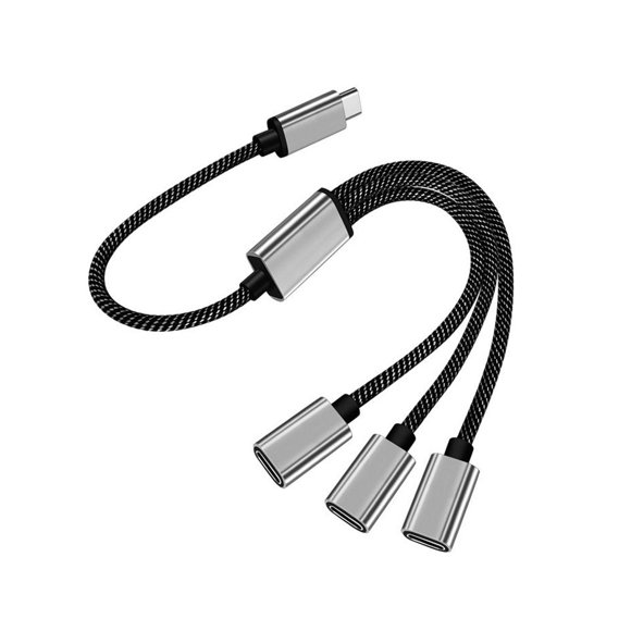 Daily Mix Store USB C Headphones Adapter, 3 in 1 USB Type C Headphone Splitter Charging Adapter Audio Dongle Cable Support Call Music for Most Smartphones