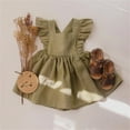 thumbnail image 5 of Tiijoy Girls Sleeveless Ruffle Cotton Dress Solid Backless Casual Dress, Sizes 18-24M, 5 of 5