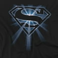 thumbnail image 2 of Superman Glowing Shield Women's T Shirt, Black, Medium, 2 of 6