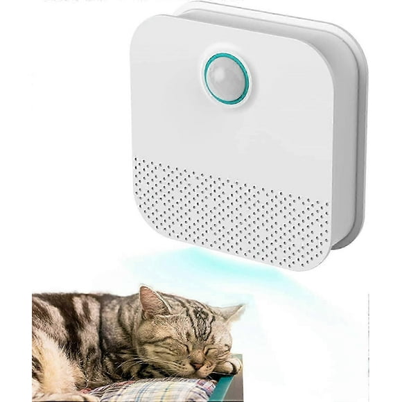 Purificador de aire inteligente para mascotas y gatos, con carga USB, desodorizante para arena de gatos y perros, minipurificador de aire fácil de instalar.