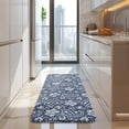 thumbnail image 4 of Blue Pioneer Flower and Paisley Pattern Kitchen Rug Mat,Kitchen Runner Rugs Non Skid Washable,Decorative Kitchen Floor Mats for Kitchen,Sink,Laundry,17"x47.2", 4 of 7