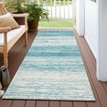 thumbnail image 6 of Addison Rugs Chantille Indoor/Outdoor Transitional Stripes Teal Washable Runner Rug, 2'3" x 7'6", 6 of 6