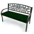 thumbnail image 2 of Jordan Manufacturing 40" x 20" Forest Green Solid Rectangular Outdoor Settee Swing Bench Cushion with Ties, 2 of 10