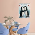 thumbnail image 2 of Creowell Penguins Hugging Love Wall Art Modern Canvas Prints Home Decor Living Room Bathroom Bedroom Office 12x16in, 2 of 5