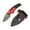 Red, variant on CIVIVI Typhoeus Fixed Blade Knife with Leather Sheath, 2.27" Damascus Blade Aluminum Handle C21036-DS1