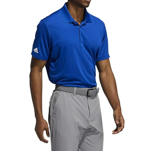 Adidas Men's Performance Primegreen Solid Polo Golf Shirt, 2X-Large Royal Blue -