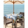 thumbnail image 2 of Outdoor Tablecloth with Umbrella Hole and Zipper, Easter Square Table Cloth 60x60 Inch Waterproof Tablecloth, Spring Blue Gnomes Rabbit Eggs Floral Buffalo Plaid Picnic Table Cover for Patio Camping, 2 of 7